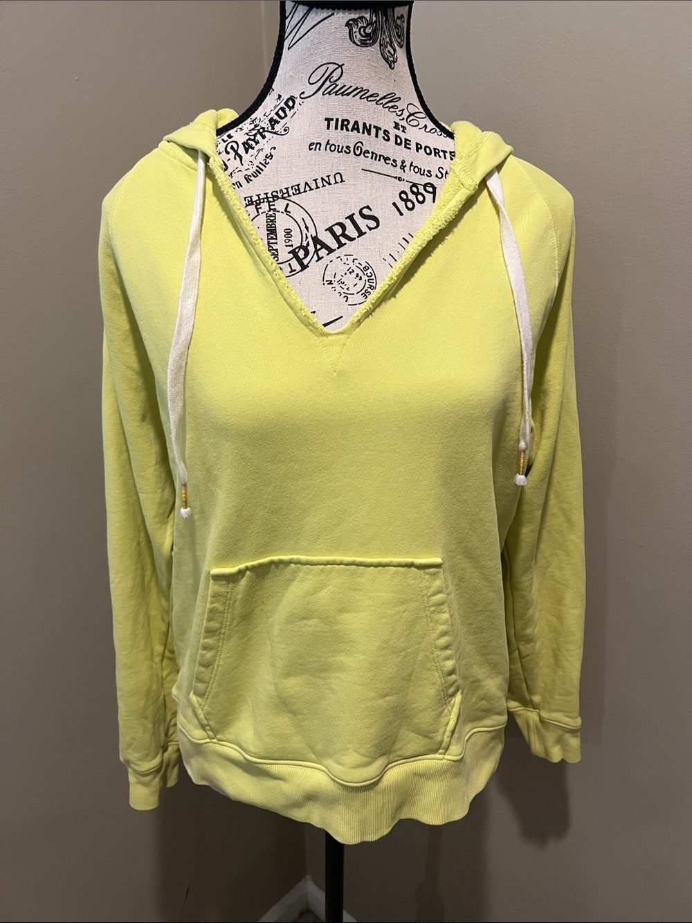 J. Crew Lemon Lime Neck Hooded Pullover